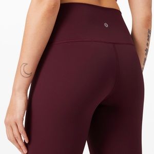 Lululemon Wunder Under HR 25’’ Burgundy size 8